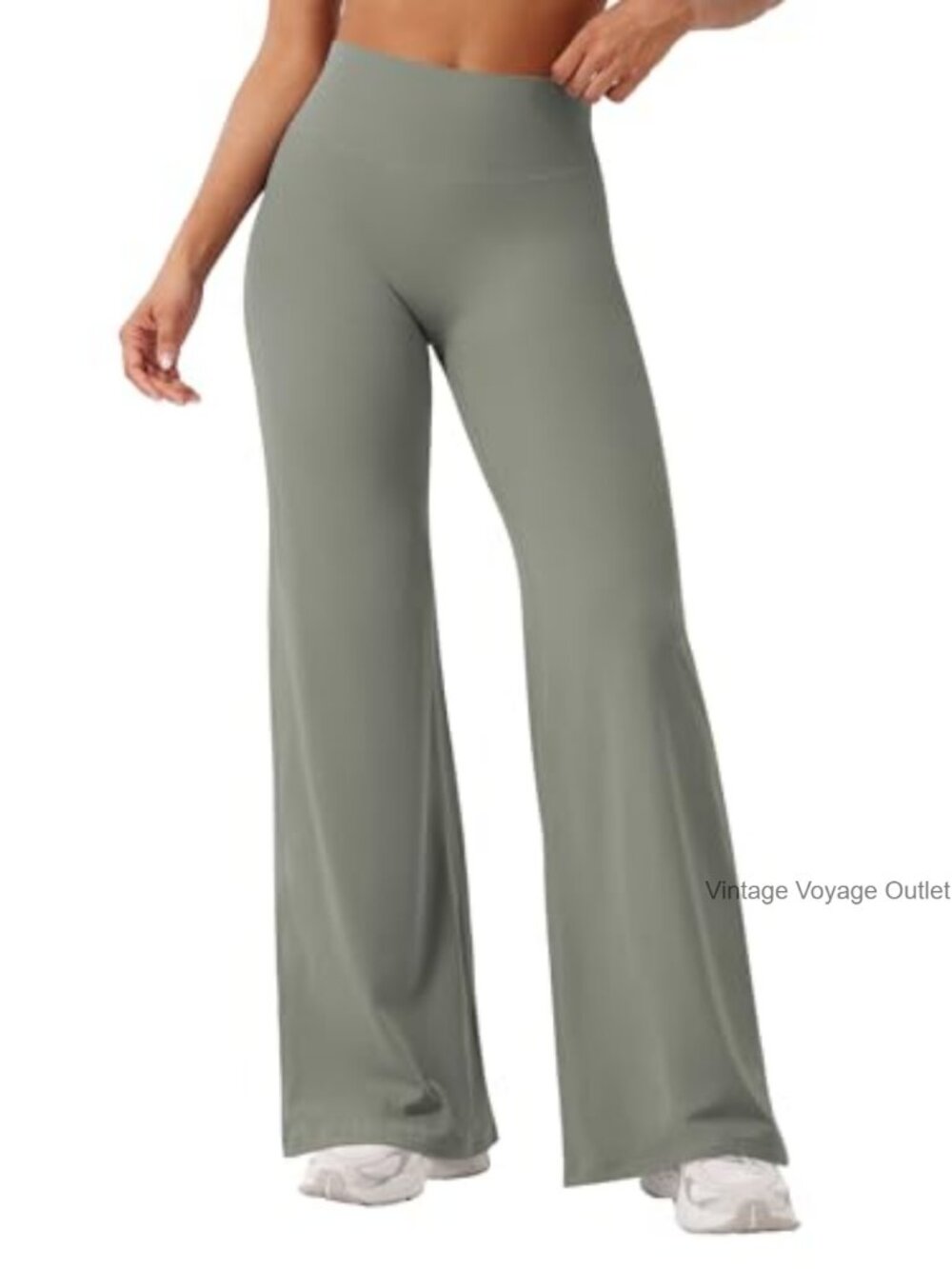 YEOREO Straight Leg Workout Leggings High Rise Nylon Spandex Yoga Gym Pants